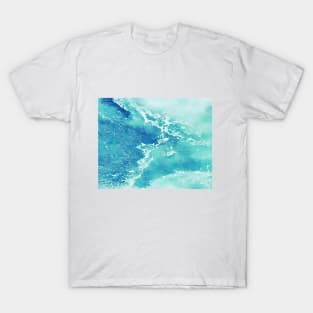 Ocean Waves Watercolor Painting Art T-Shirt